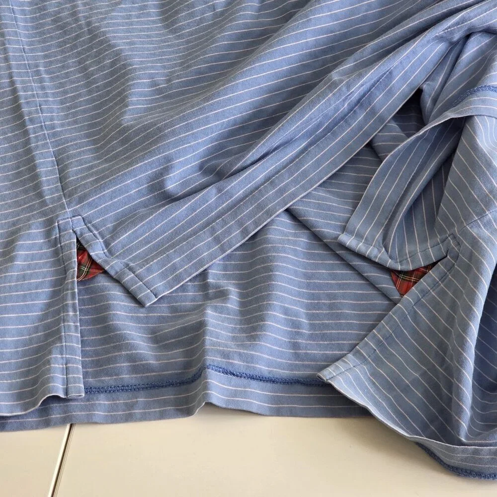 Polo Golf Ralph Lauren Stretch Lisle Polo Shirt Men Size XL Blue Pink Stripes SS